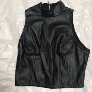 Arden B | Fake Leather Crop Top | Barely Worn!
